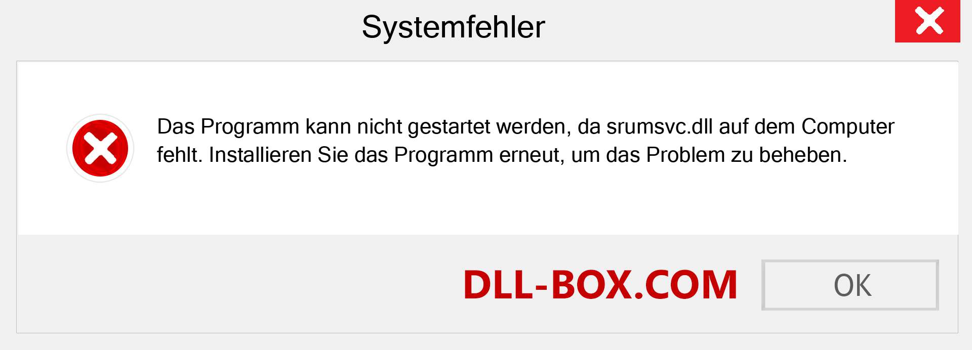 srumsvc.dll-Datei fehlt?. Download für Windows 7, 8, 10 - Fix srumsvc dll Missing Error unter Windows, Fotos, Bildern